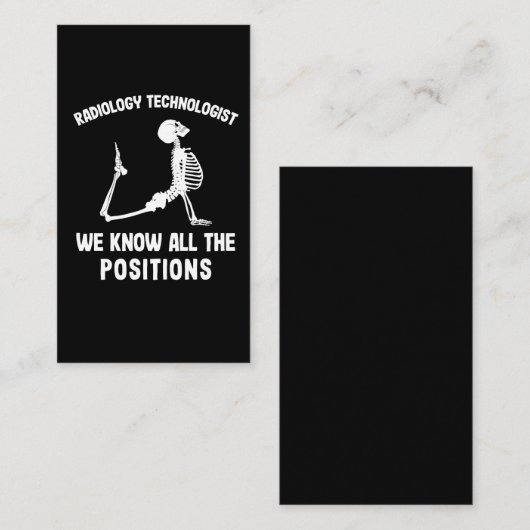Datum: Krasser Radiologe Skeleton Radiologie Visitenkarte (Vorne/Hinten)
