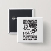 Datum Männer mit Muskeln - Funny Bodybuilding Button (Vorne & Hinten)