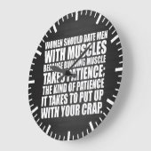 Datum Männer mit Muskeln - Funny Bodybuilding Große Wanduhr (Winkel)