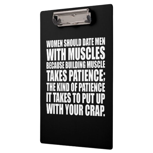 Datum Männer mit Muskeln - Funny Bodybuilding Klemmbrett (Links)