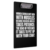 Datum Männer mit Muskeln - Funny Bodybuilding Klemmbrett (Rechts)