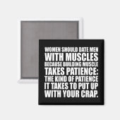 Datum Männer mit Muskeln - Funny Bodybuilding Magnet (Vorderseite/Rückseite)