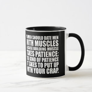 Datum Männer mit Muskeln - Funny Bodybuilding Tasse