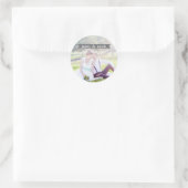 DATUM MERKEN Grauer Hochzeitsfoto-Aufkleber Runder Aufkleber (Tasche)