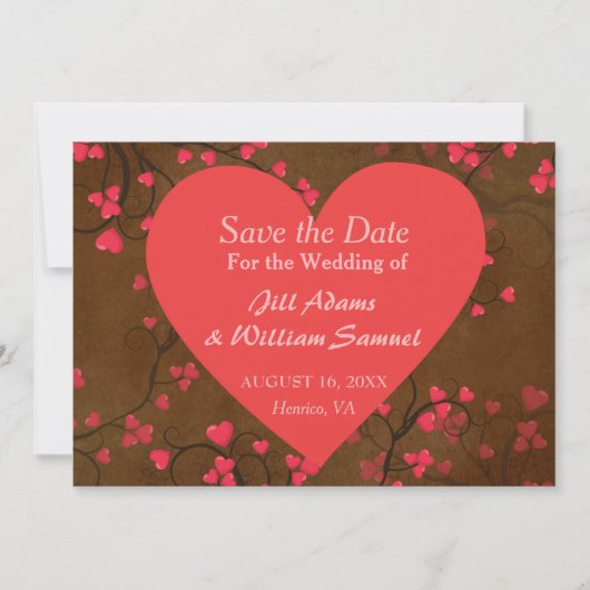 Datum merken Valentinsherz Save The Date (Vorderseite)