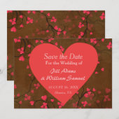 Datum merken Valentinsherz Save The Date (Vorne/Hinten)