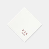 Datum Monogram Cocktail Napkins individuell einste Serviette (Ecke)