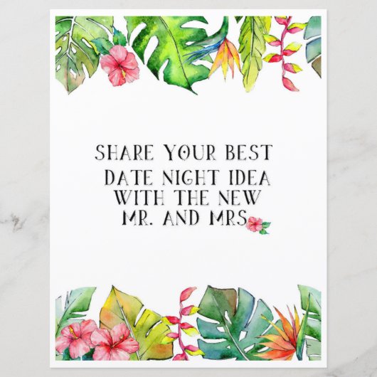 Datum Nacht Aktivität des tropischen Brautparty (Vorderseite)