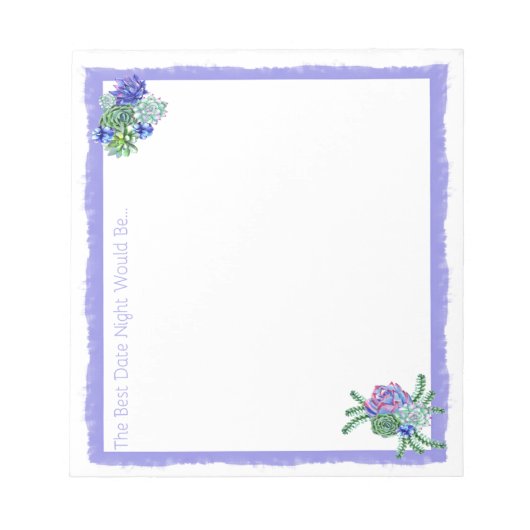 Datum Nacht Ideennotiz Pad Notizblock (Vorderseite)