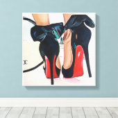 Datum Nacht Leinwanddruck (Insitu (Holzboden))