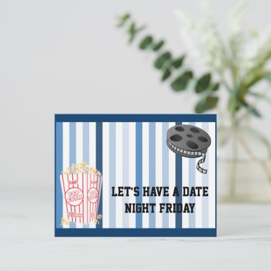 Datum Nacht Postkarte (Stehend Vorderseite)