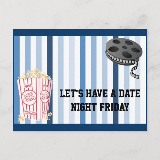 Datum Nacht Postkarte (Vorderseite)