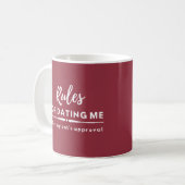 Datum Nachtfeuchte Datining Ruley Cat Zulassung Kaffeetasse (Vorderseite Links)