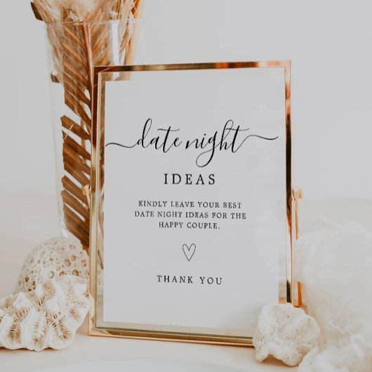Datum Nachtkarten | Brautparty-Game-Vorlage Sockelschild