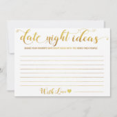 Datum Night Cards für Bride Groom-Brautparty Einladung (Vorderseite)