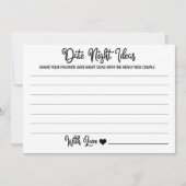 Datum Night Cards für Bride Groom-Brautparty Einladung (Vorderseite)