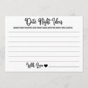 Datum Night Cards für Bride Groom-Brautparty Einladung