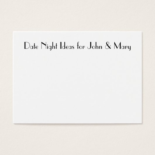 Datum Night Cards für Polterabend (Vorderseite)