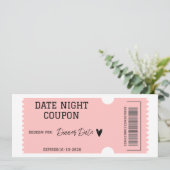 Datum Night Coupon (Stehend Vorderseite)