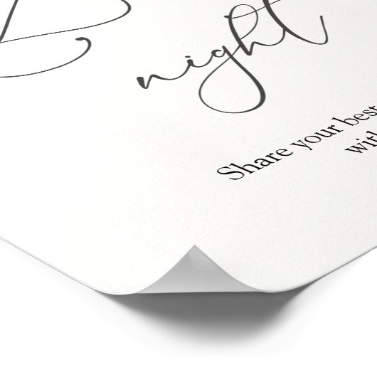 Datum Night Ideas bee Eucalyptus Sign Poster (Ecke)