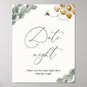 Datum Night Ideas bee Eucalyptus Sign Poster (Vorne)