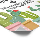 Datum Night Ideas Couple Cactus Fiesta Table Sign Poster (Ecke)