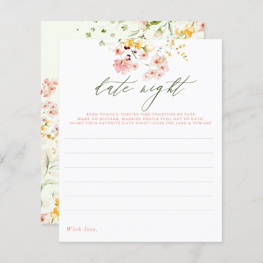 Datum Night Ideas for Couple or Bride - Wildblumen (Vorne/Hinten)