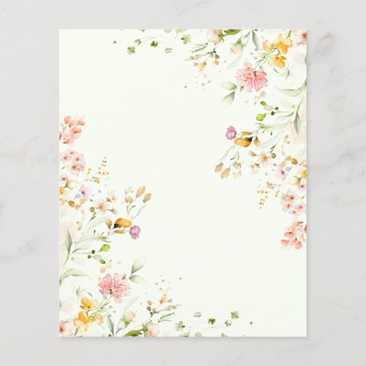 Datum Night Ideas for Couple or Bride - Wildblumen (Rückseite)