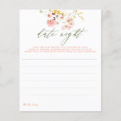 Datum Night Ideas for Couple or Bride - Wildblumen (Vorderseite)