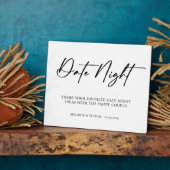 Datum Night Wedding Sign Fotoplatte (Seite)