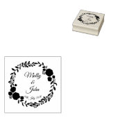 Datum Rustikale Monogrammkranke Gummistempel (Stempel)