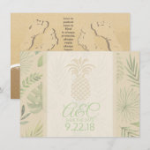 Datum sichern  Ananas Save The Date (Vorne/Hinten)