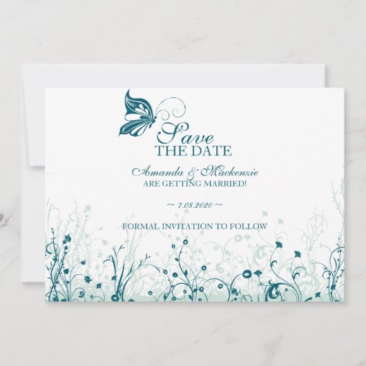 Datum sichern ~ Schmetterlingsgarten 6 Save The Date (Vorderseite)