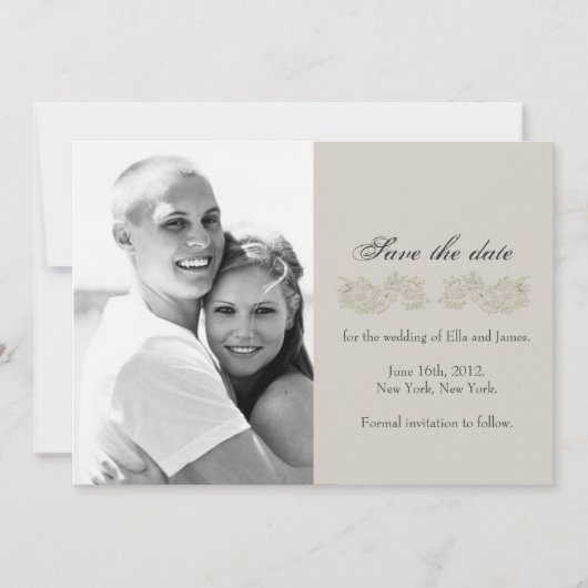 Datum sichern // Vintage-Inspirierte Kollektion Save The Date (Vorderseite)