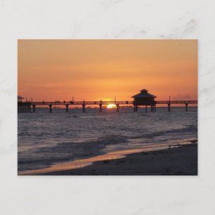Datum speichern\Anpassbarer Sonnenuntergang Strand Ankündigungspostkarte
