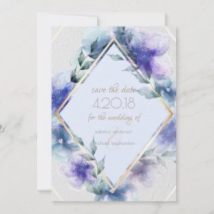 Datum speichern   Durchscheinende Aquarellblumen Save The Date