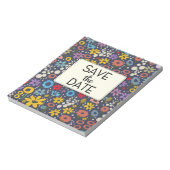 Datum speichern im Vintage-Blumenmuster Notizblock (Rotiert)