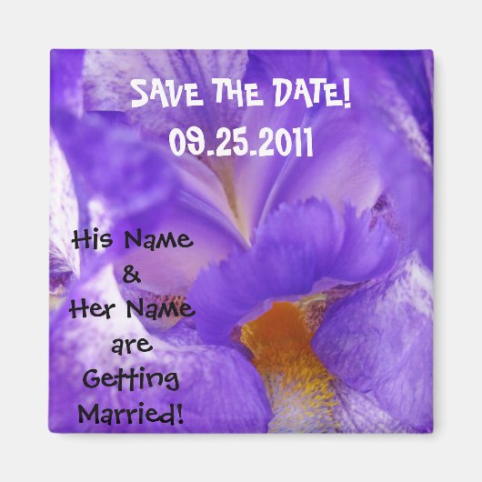 Datum speichern! Magnet Hochzeitsgunst Save Date (Vorne)
