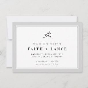 DATUM SPEICHERN modern sprig einfache Grenze weich Save The Date