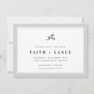 DATUM SPEICHERN modern sprig einfache Grenze weich Save The Date