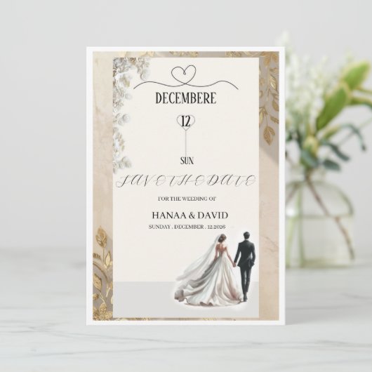 Datum Speichern Save The Date (Stehend Vorderseite)
