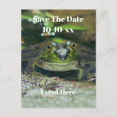 Datum Speichern Süßer Frosch Natur  Postkarte (Vorderseite)