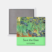 Datum speichern, Vincent van Gogh, Schwertlilien Magnet (Vorderseite/Rückseite)