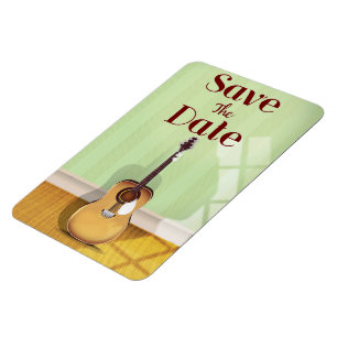 Datum speichern Vintage Akustische Gitarre Magnet