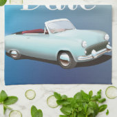 Datum Speichern Vintage Oldtimer Geschirrtuch (Gefaltet)