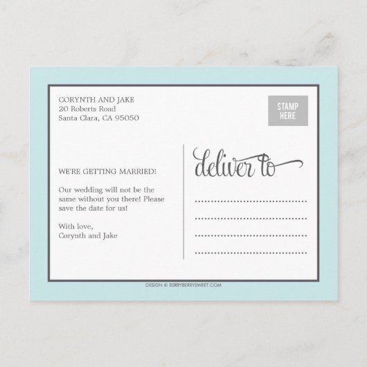 Datum "THE" - Save the Date Karte (Rückseite)