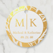 Datum und Anfangsbuchstaben des benutzerdefinierte Geschenkanhänger (Vorderseite)