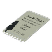 Datum Vintag Sage Green Alice Wonderland gerettet Magnet (Linke Seite)