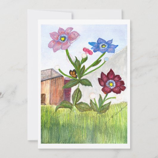 DATUM VORMERKEN - Aquarell-Gemälde-Einladung Save The Date (Vorderseite)