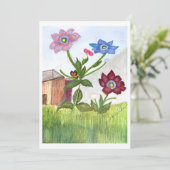 DATUM VORMERKEN - Aquarell-Gemälde-Einladung Save The Date (Stehend Vorderseite)
